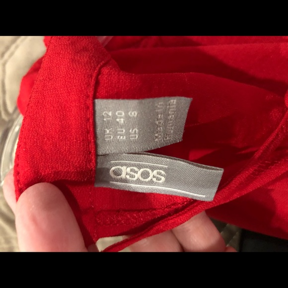 ASOS Maternity Red Smock Top in washed Linen - Picture 5 of 5
